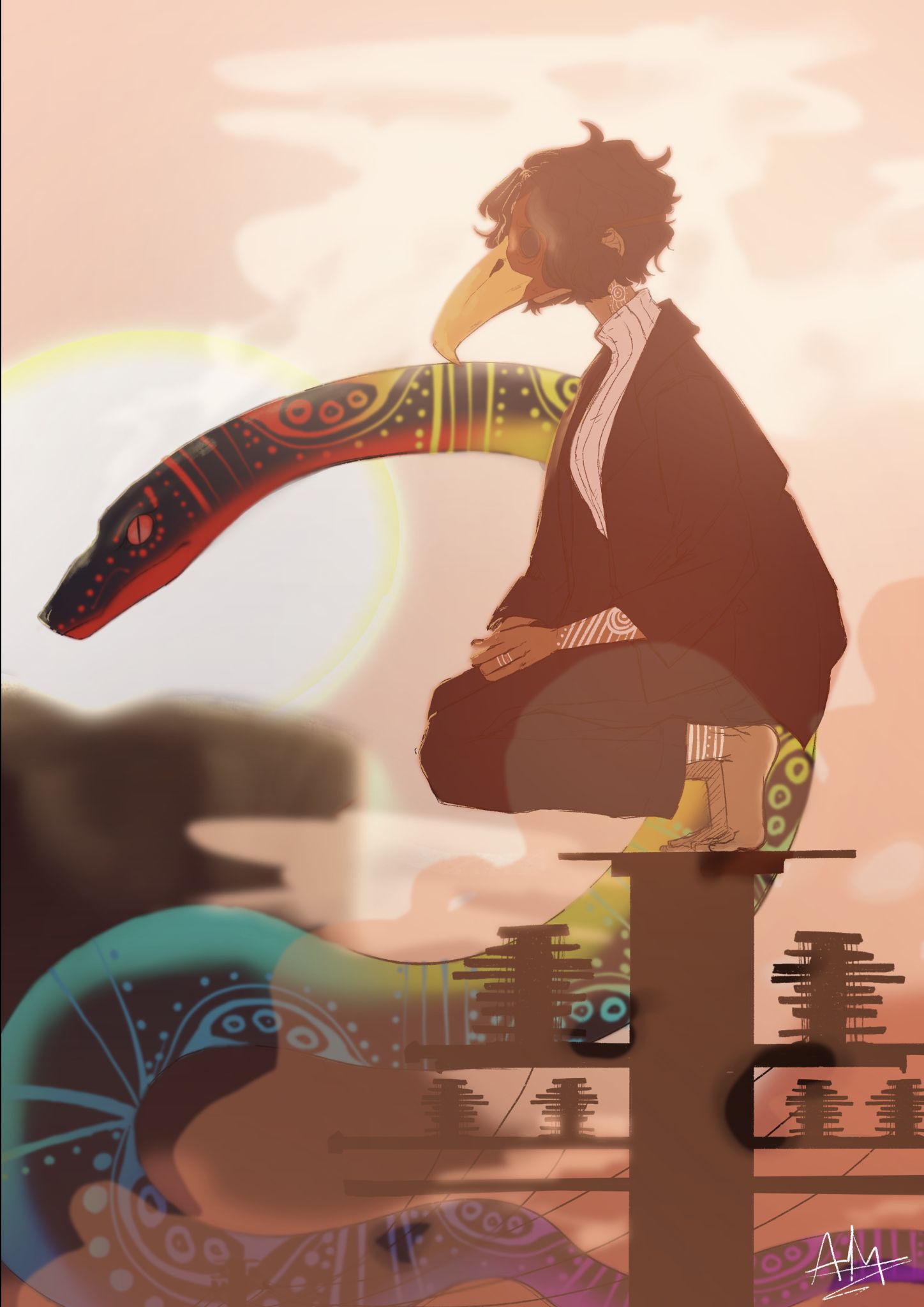 ‘Rainbow Serpent’ by Alyssa Mason StickMob